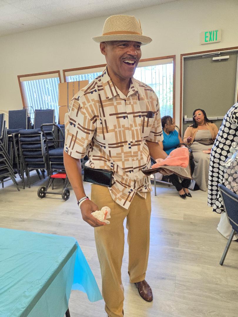 Church member at the celebration